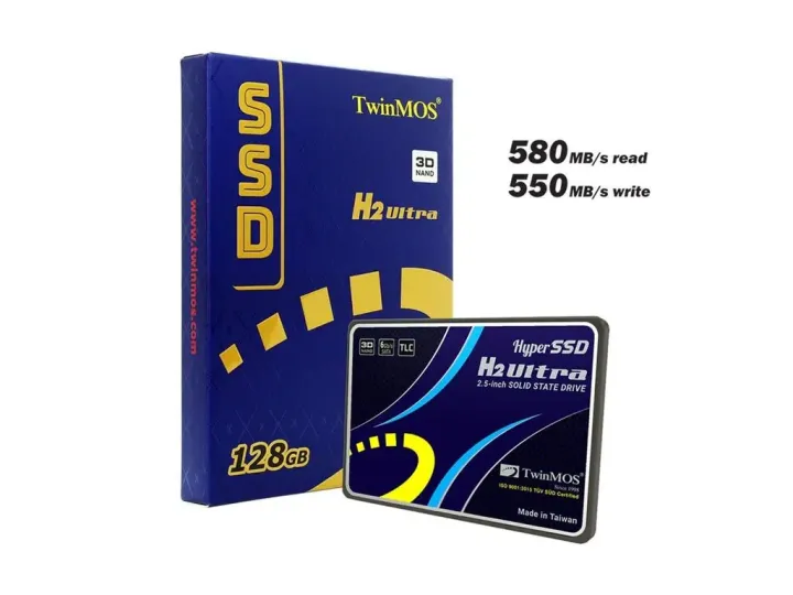 TWİNMOS SSD 128GB 2.5" SATA3 (580MB-550MB/S) TLC 3DNAND BLACK